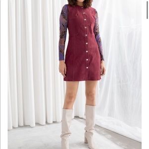 & other stories leather mini dress